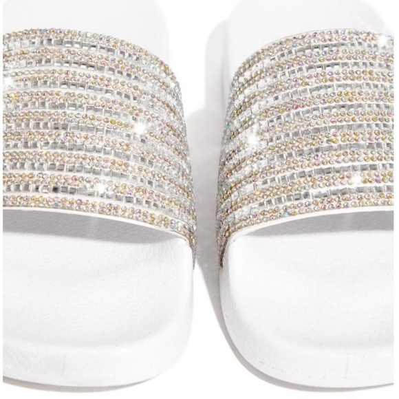 Last Size 10 🖤💎White Silver Crystals Embellished - Picture 8 of 8